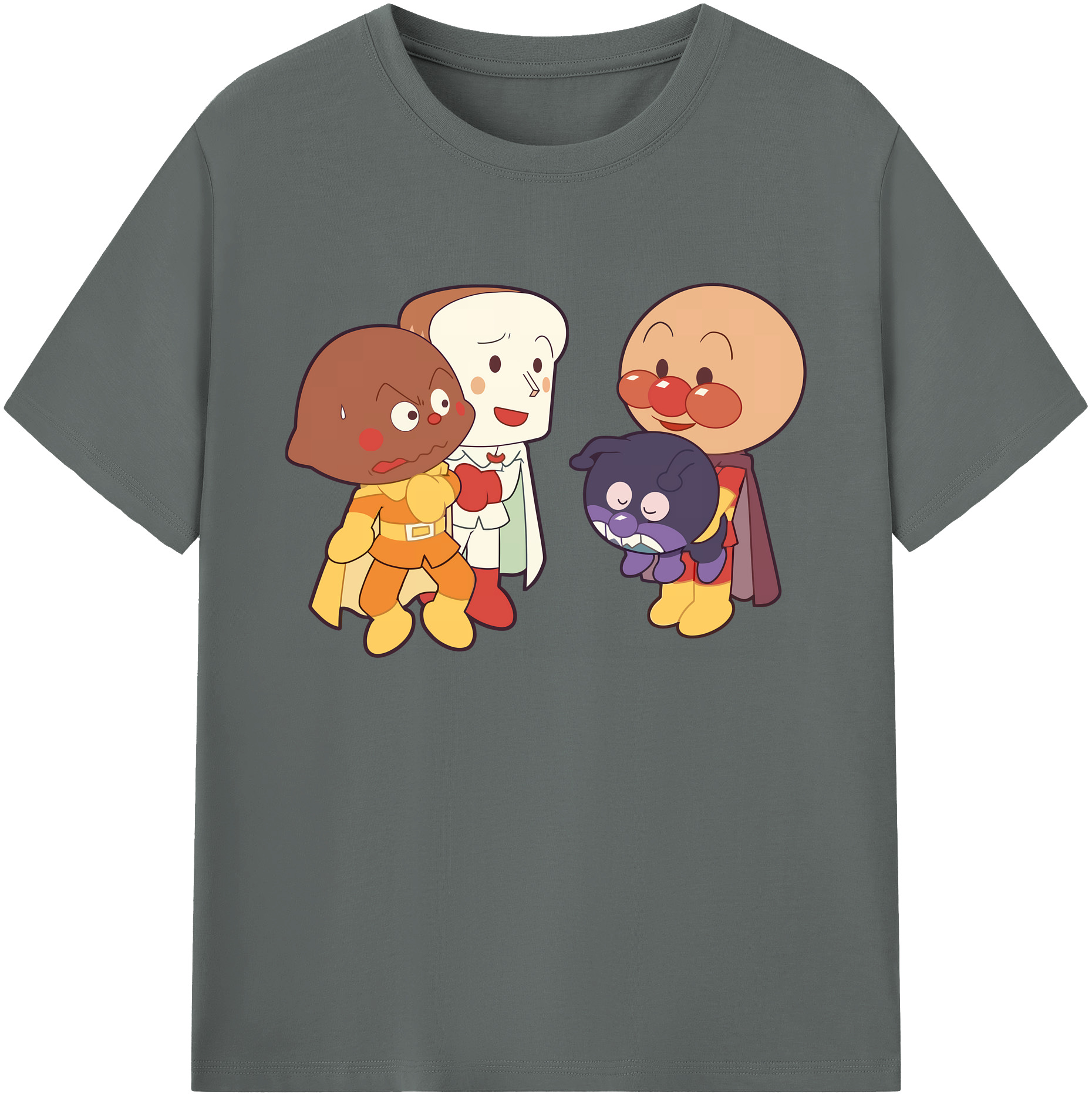 （画像用） アンパンマン Anpanman 綿100％ メンズ半袖Tシャツ｜肌触りやわらか＆通気性